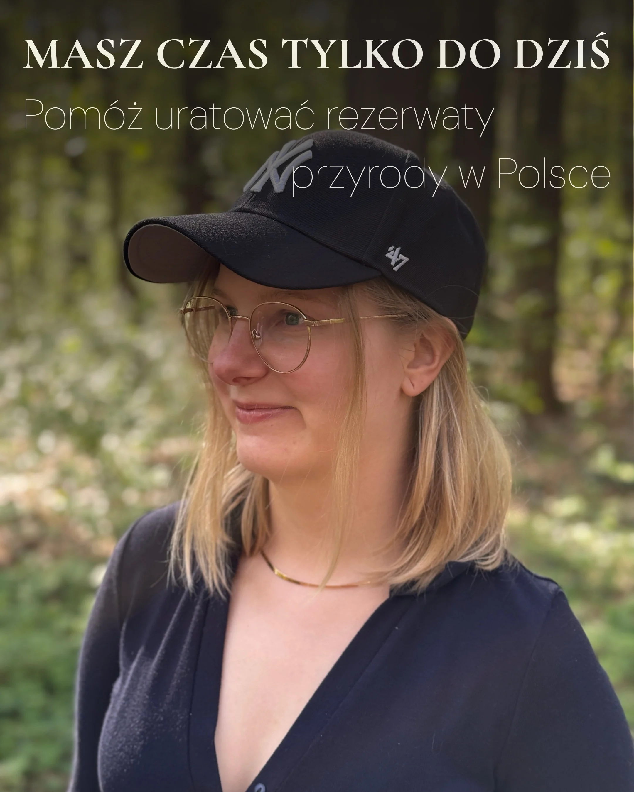 Karuzela dotycząca ochrony rezerwatów przyrody: portret Klary Keczyńskiej w lesie oraz plansze o projekcie lex Romowicz i potrzebie zwiększenia ochrony lasów., zdjęcie 1 z 6